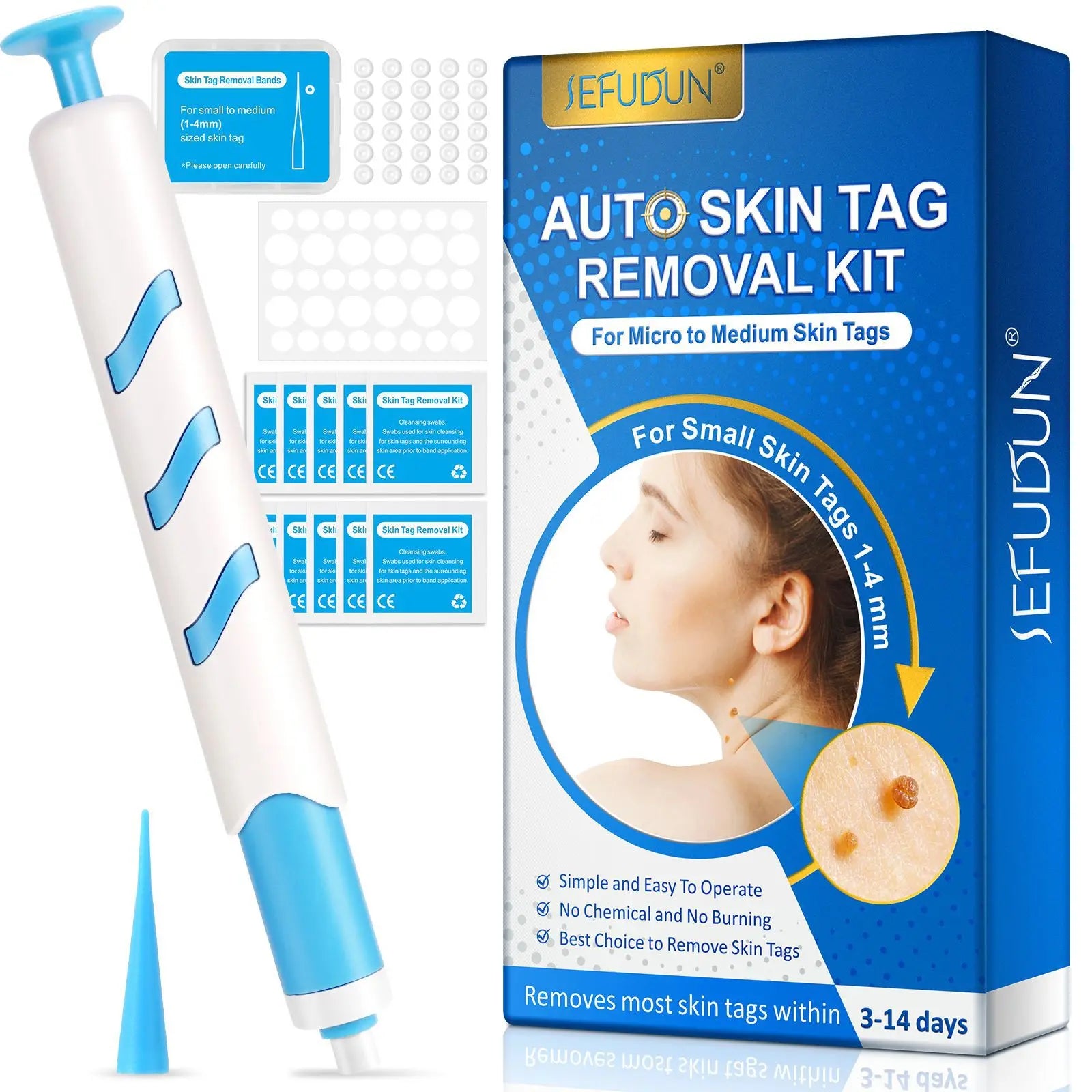 Dual Head Wart Removing Pen Set Auto Skin Tag Remover Painless Mole Wart Skin Tag Removal Kit Skin Care Beauty Tool Hot Sale
