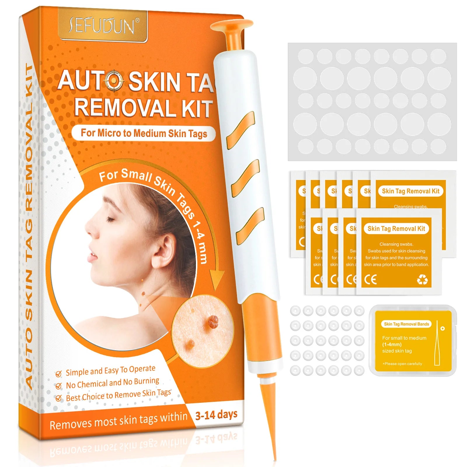 Dual Head Wart Removing Pen Set Auto Skin Tag Remover Painless Mole Wart Skin Tag Removal Kit Skin Care Beauty Tool Hot Sale