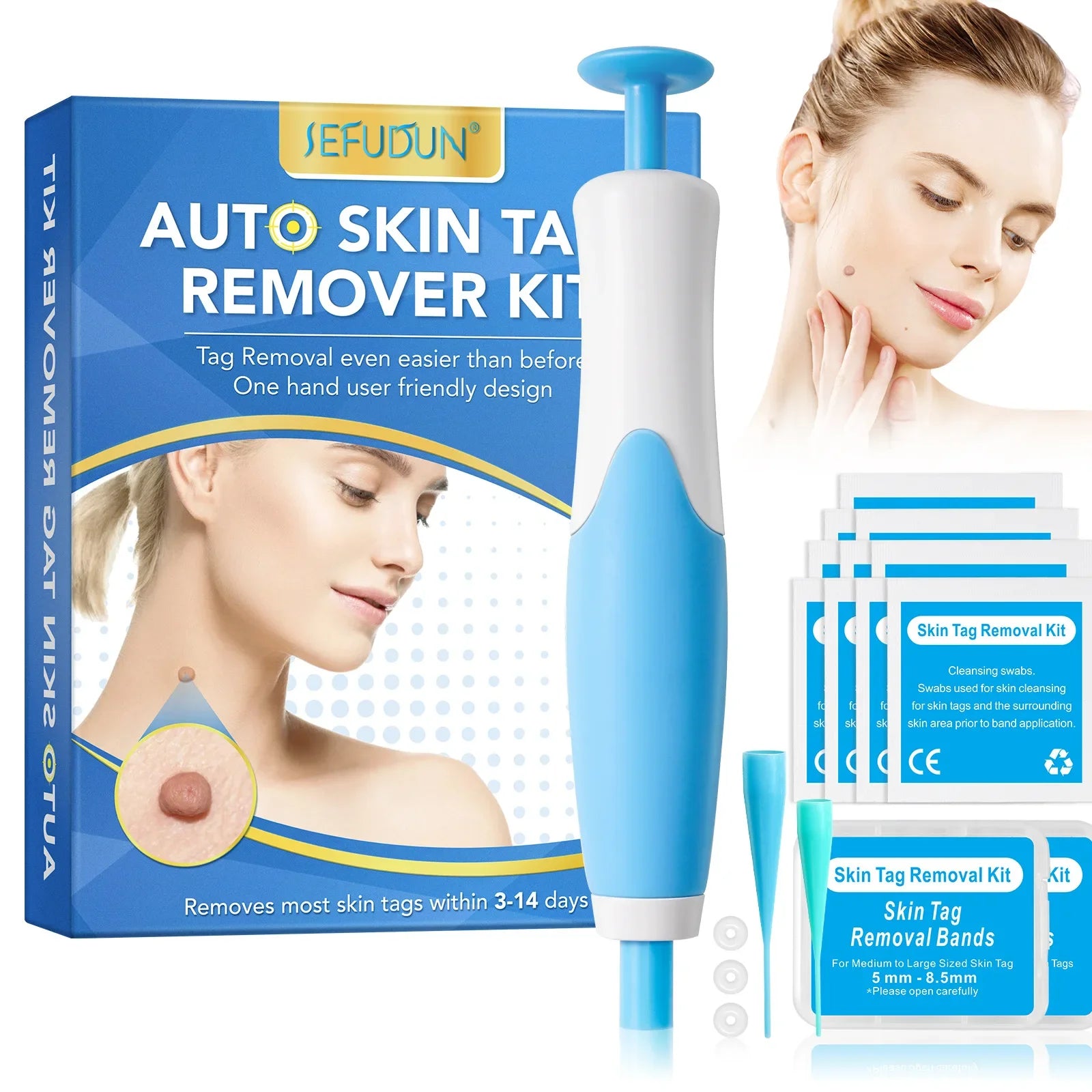 Dual Head Wart Removing Pen Set Auto Skin Tag Remover Painless Mole Wart Skin Tag Removal Kit Skin Care Beauty Tool Hot Sale